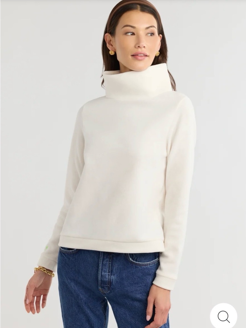NWT! Dudley Stephen’s Vello Fleece Park Slope Cream Funnel Turtleneck